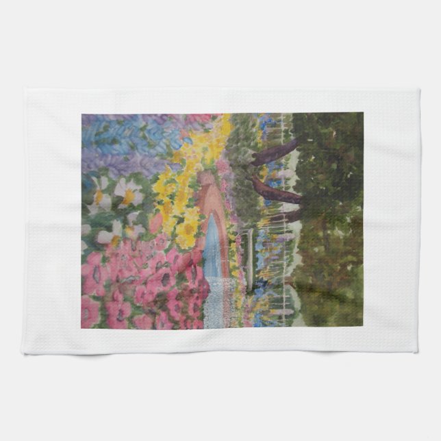 Prescott Park Garden Poppies Portsmouth NH Küchentuch (Horizontal)