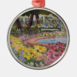 Prescott Park Garden Poppies Portsmouth NH Silbernes Ornament