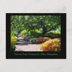 Prescott Park Gardens, Portsmouth, NH Postcard Postkarte