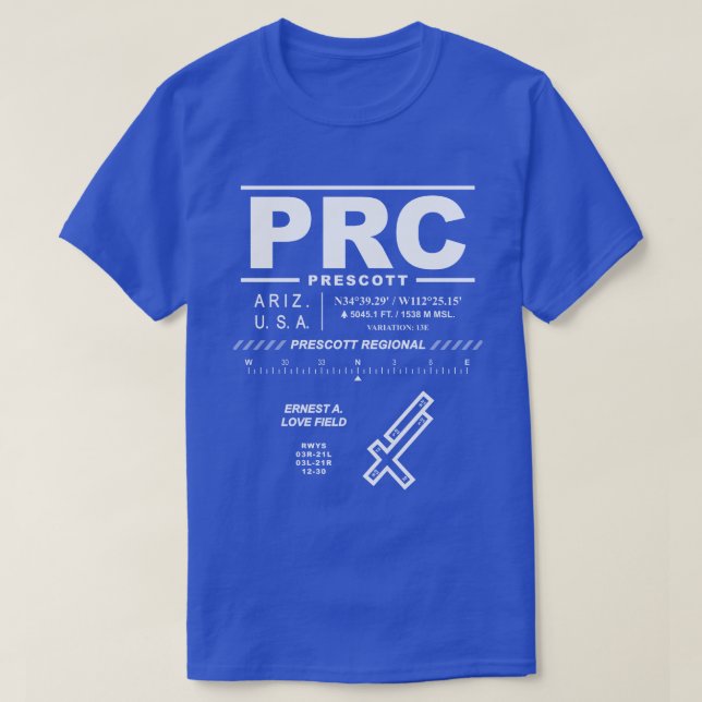 Prescott Regional Airport PRC T - Shirt (Design vorne)