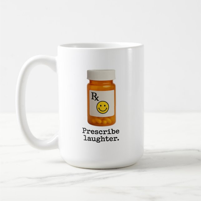 Prescribe Laughter-Tasse Kaffeetasse (Links)