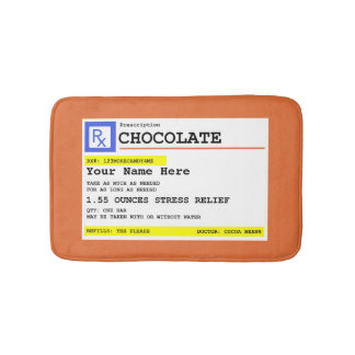 Prescription Chocolate Personalized   Badematte