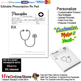 Prescription Rx Doctor Medical Form Business Notizblock