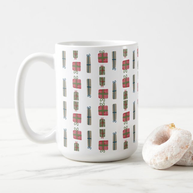 Present Coffee Tasse | 15 oz Holiday | Keramik (Mit Donut)
