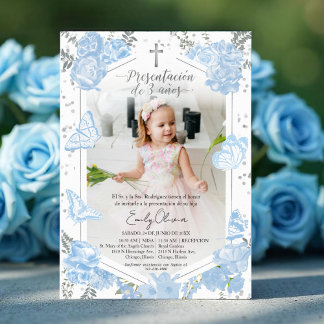 Presentación 3 años Foto Einladung Butterfly