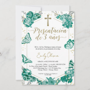 Presentación 3 años Foto Einladung Butterfly