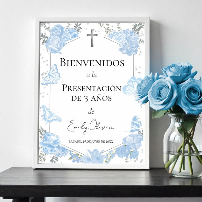 Presentación 3 años Welcome Sign Butterflys Poster (Von Creator hochgeladen)