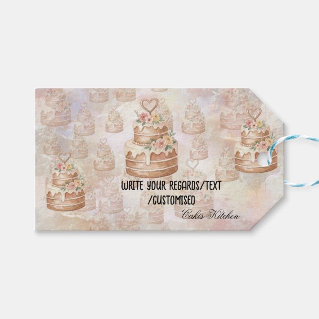 Presentetikett Cake Sticker-Personalized etikett Geschenkanhänger (Vorderseite (Horizontal))
