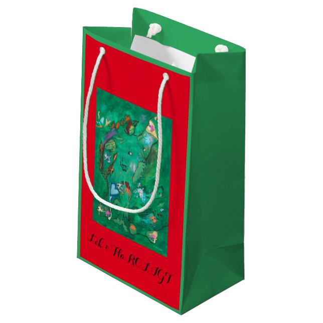 Presentpåse "I love you" Kleine Geschenktüte (Rückseite Schrägansicht)