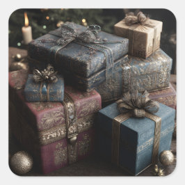 Presents Quadratischer Aufkleber