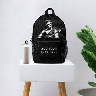 President Abraham Lincoln Playing Guitar Bedruckter Rucksack
