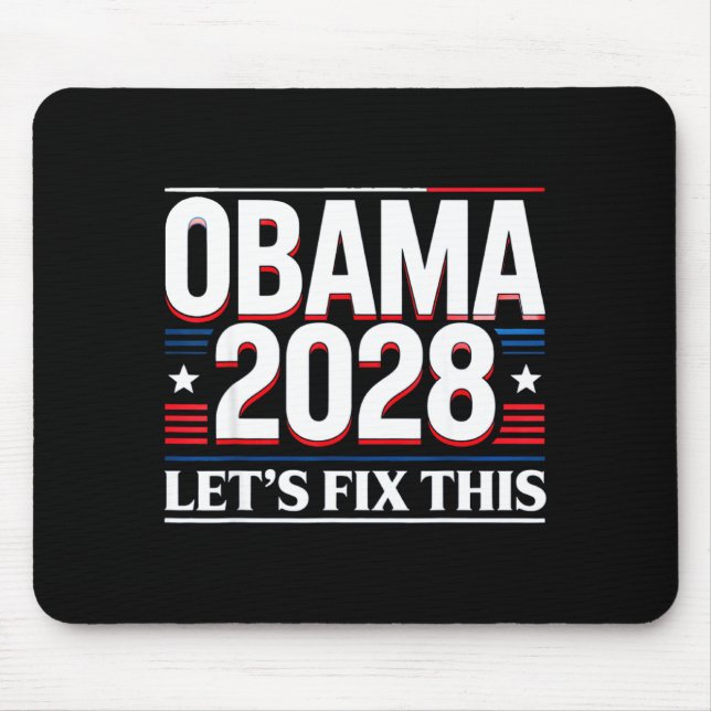 President Barack Obama 2028 Rtrait Patriotic Democ Mousepad (Vorne)