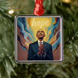 President Barack Obama and the Message of Hope  Ornament Aus Metall