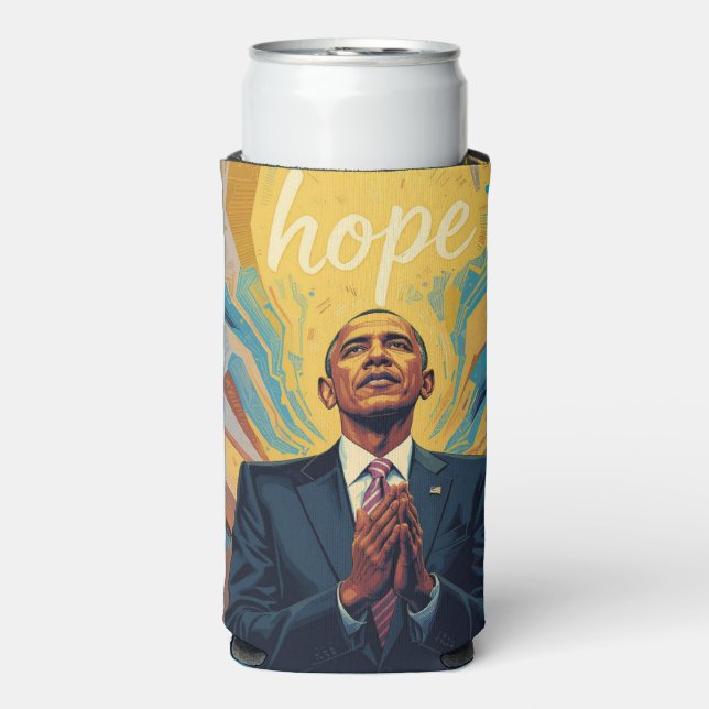 President Barack Obama and the Message of Hope  Selters Dosenkühler (Seltzer Vorderseite)