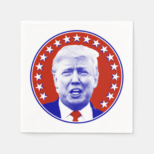 President Donald Trump in Red Serviette