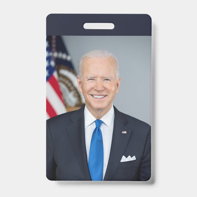 President Joe Biden White House Portrait   Badge Ausweis (Vorderseite)