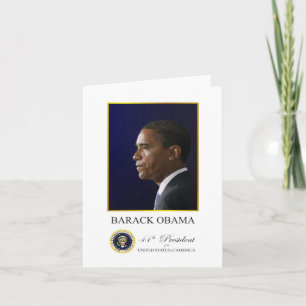 President Obama with Elegant Greeting Card Karte