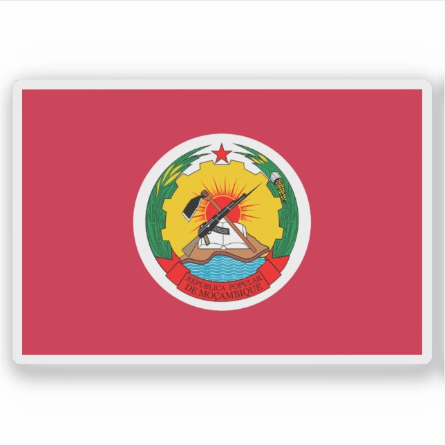 Presidential Flag of Mozambique (1975-1983) Aufkleber (Vorderseite)