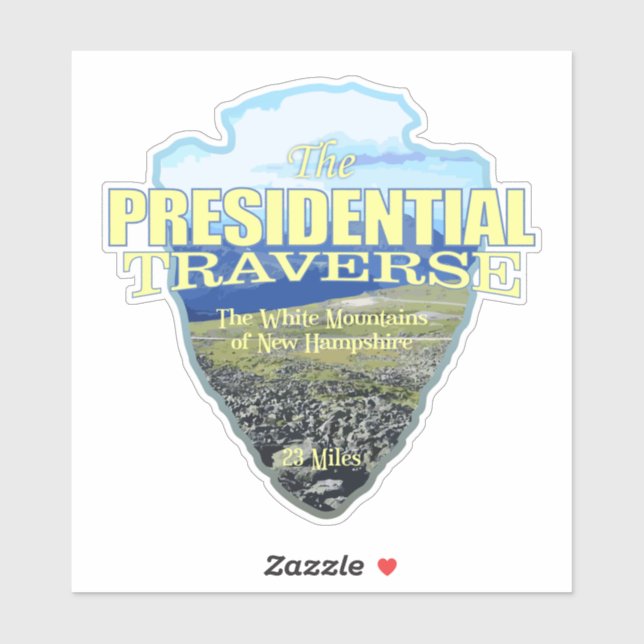 Presidential Traverse (arrowhead) Aufkleber (Blatt)