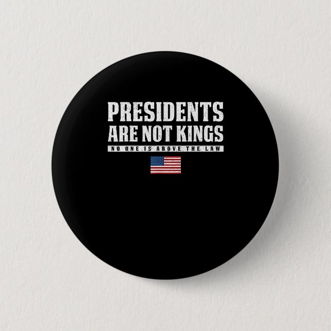 Presidents Are Not Kings USA Flag No Kings In Amer Button (Vorderseite)