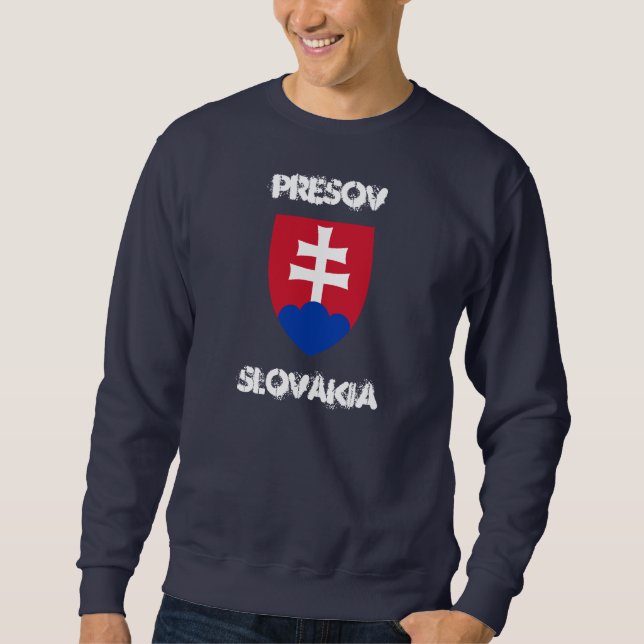 Presov, Slowakei mit Wappen Sweatshirt (Vorderseite)