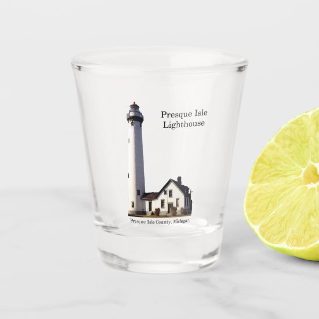 Presque Insel-Leuchtturm-Schnapsglas Schnapsglas (Vorderseite)