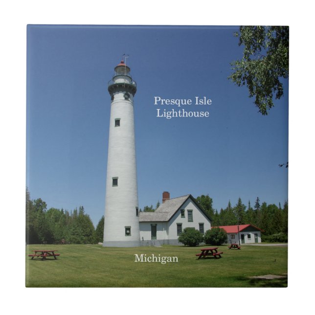 Presque Isle Lighthouse Fliesen (Vorderseite)