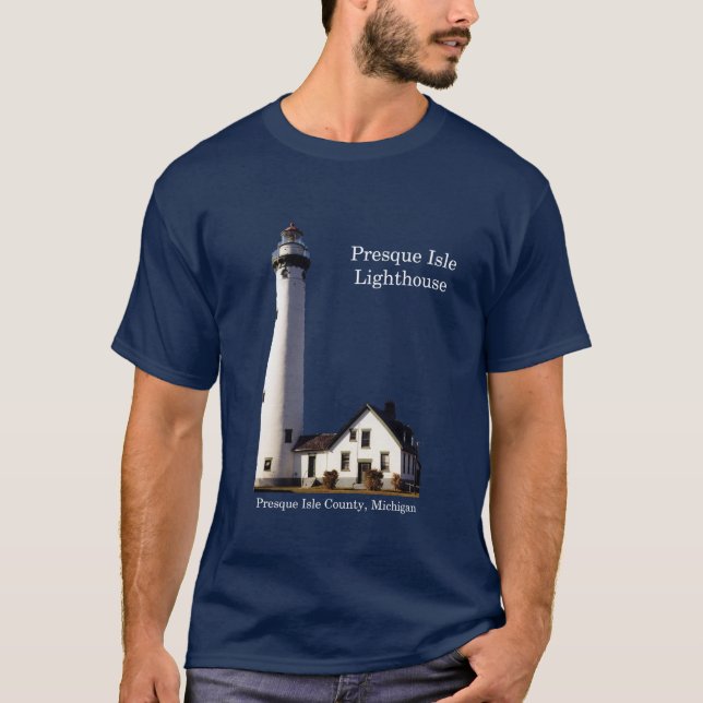 Presque Isle Lighthouse Shirt dunkel (Vorderseite)