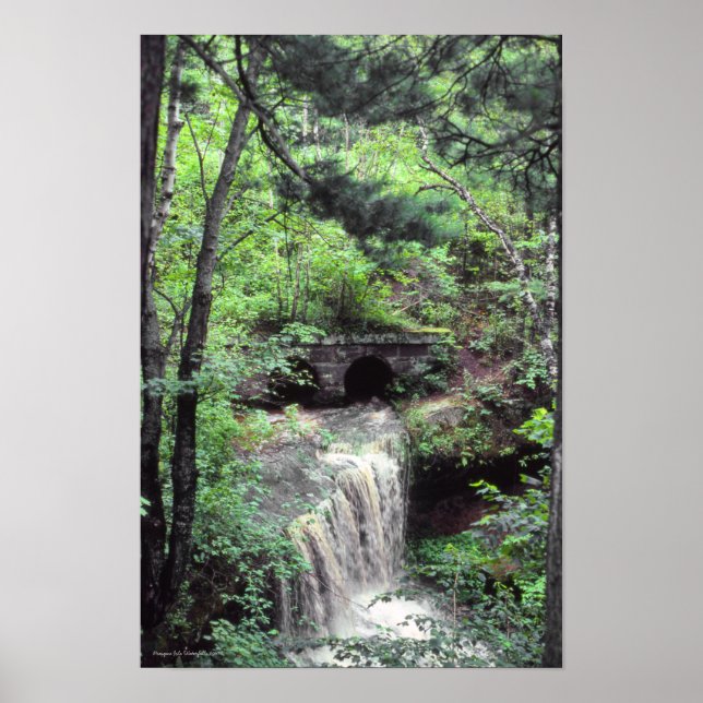 Presque Isle River Waterfall 1981 U. P. Michigan Poster (Vorne)