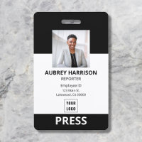 Press Employee Business Foto Black