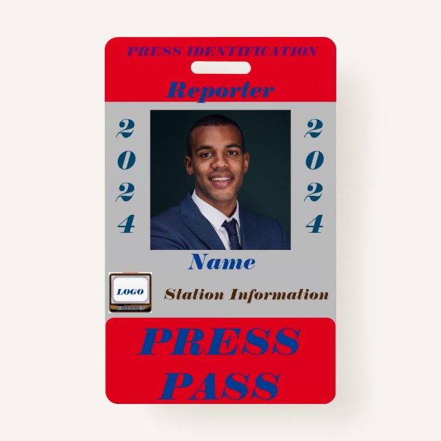 Press Pass Abzeichen Ausweis (Vorderseite)