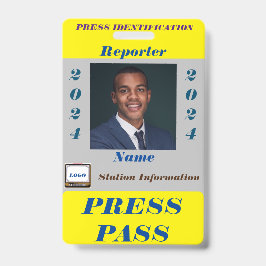 Press Pass Abzeichen Ausweis