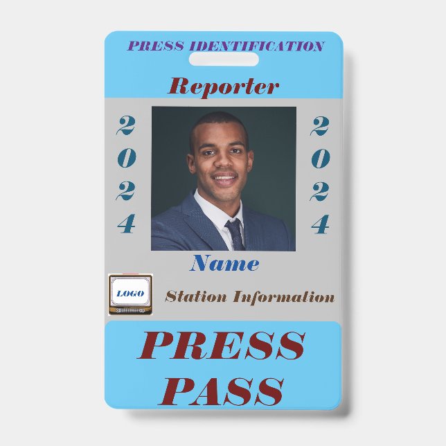 Press Pass Abzeichen Ausweis (Vorderseite)