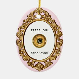 Presse für Champagne   Keramik Ornament
