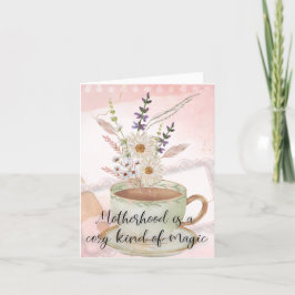 Pressed Blume Mother's Day Card - Vintag Style Dankeskarte