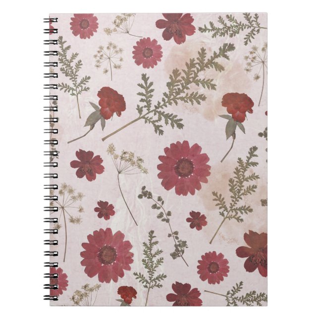 Pressed-Blume-Notebook Notizblock (Vorderseite)