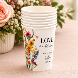 Pressed Blume Wildblume Boho Brautparty Pappbecher