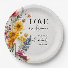 Pressed Blume Wildblume Boho Brautparty Pappteller