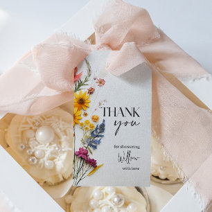 Pressed Blume Wildblume Kinderduschmarken Geschenkanhänger