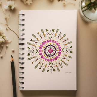 Pressed Flower Art von S. Frigui nach dem Original Notizbuch