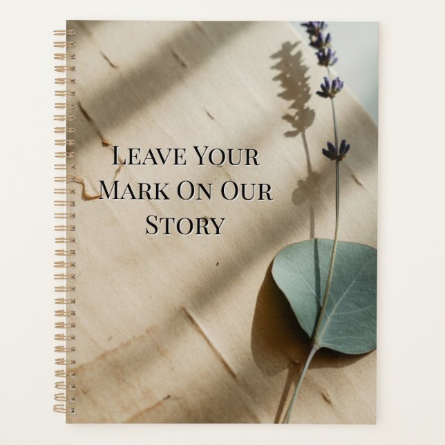 Pressed Rose Keepsake Guest Book | Heirloom Floral Planer (Vorderseite)