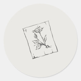 Pressed Rose- Regency Correspondence Runder Aufkleber