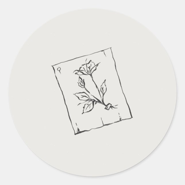 Pressed Rose- Regency Correspondence Runder Aufkleber (Vorderseite)