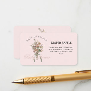 Pressed Wildblume Baby in Bloom Boho Babydusche Begleitkarte