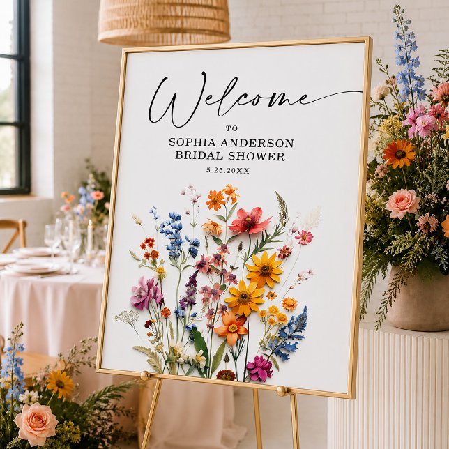 Pressed Wildblumen Brautparty Poster-Zeichen Poster (Von Creator hochgeladen)