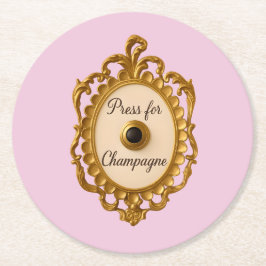 Pressemappe für Champagne Bar Cart Veuve Untersetz Runder Pappuntersetzer