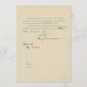 Pressemitteilung zur Ankündigung der Anerkennung I