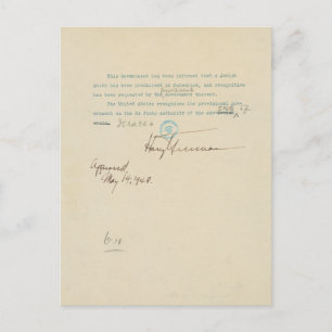 Pressemitteilung zur Ankündigung der Anerkennung I Postkarte