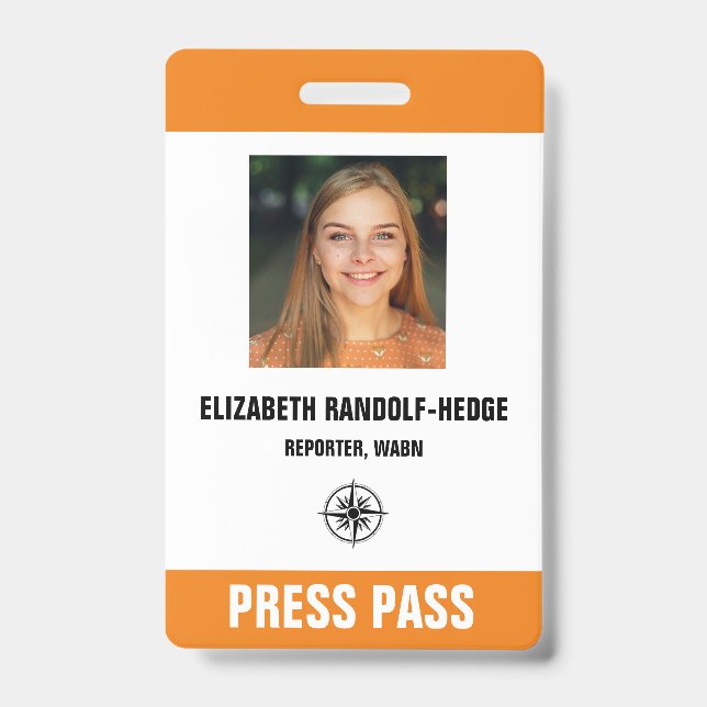 PRESSEPASS - Foto I.D. Ausweis (Vorderseite)