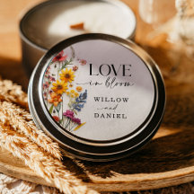 Pressierte Blume Wildblume Boho Hochzeitskleber